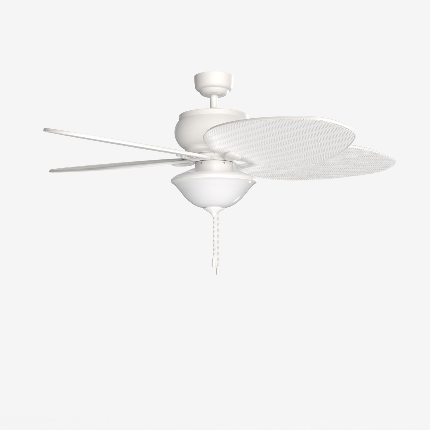 Solana White Pull Chain Indoor Outdoor Ceiling Fan PBR 3D model_1