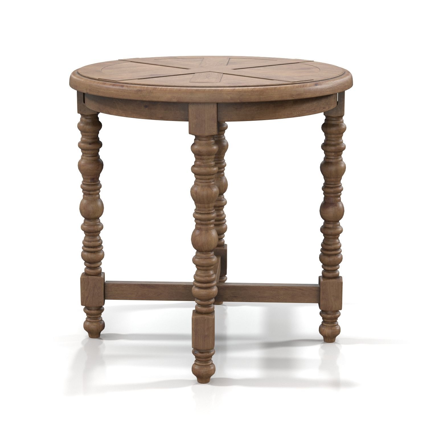 Spindle Side Table 3D model_1