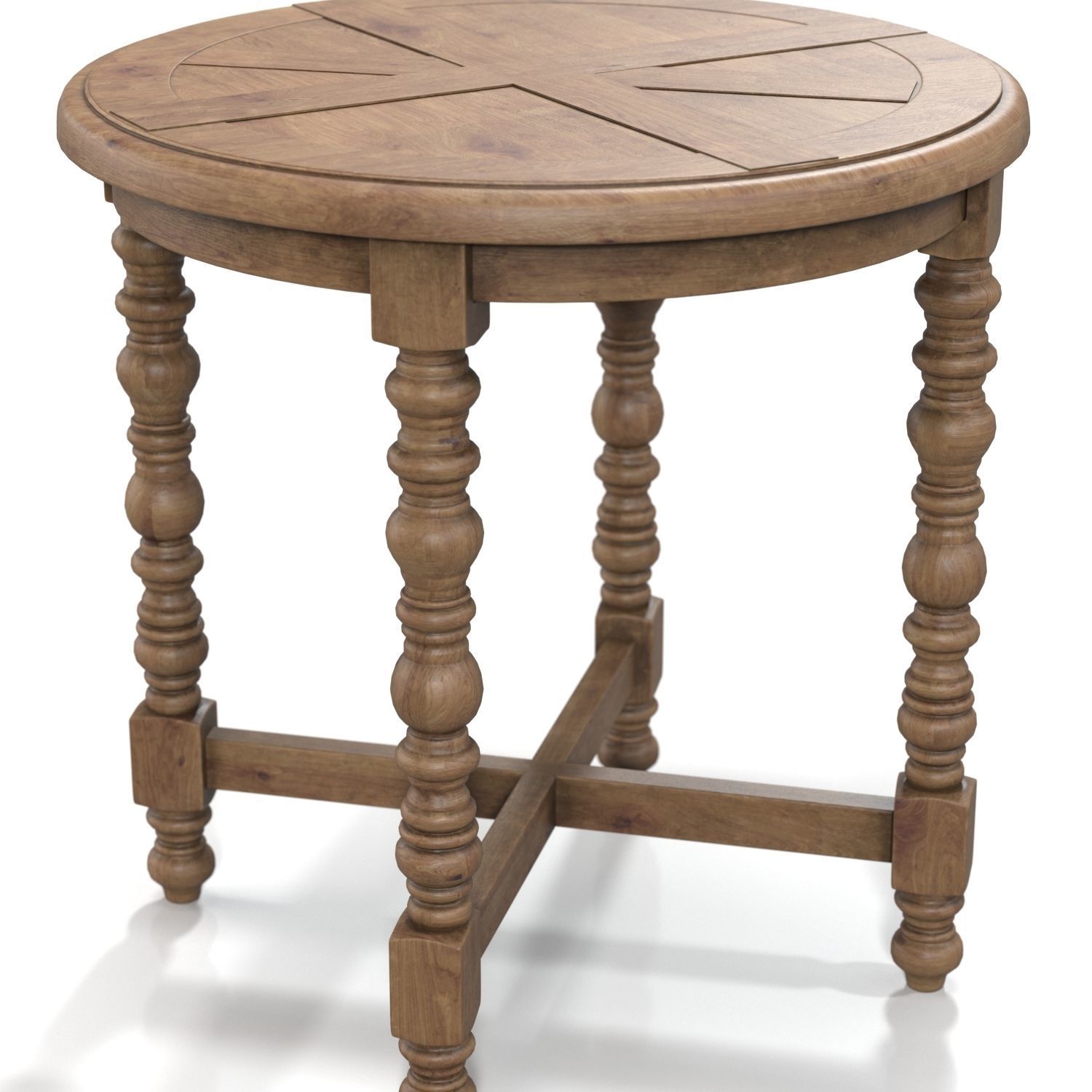 Spindle Side Table 3D model_3