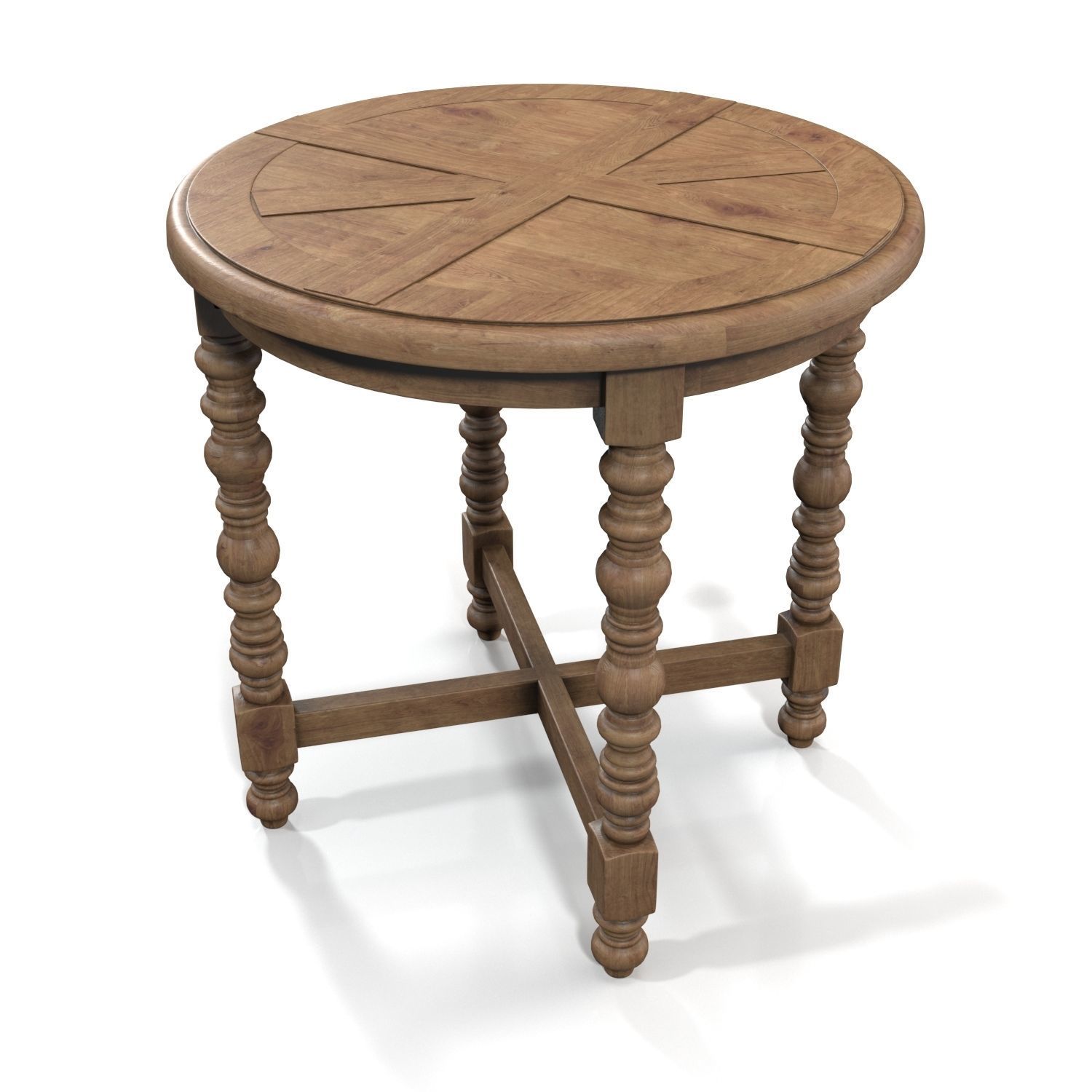 Spindle Side Table 3D model_4