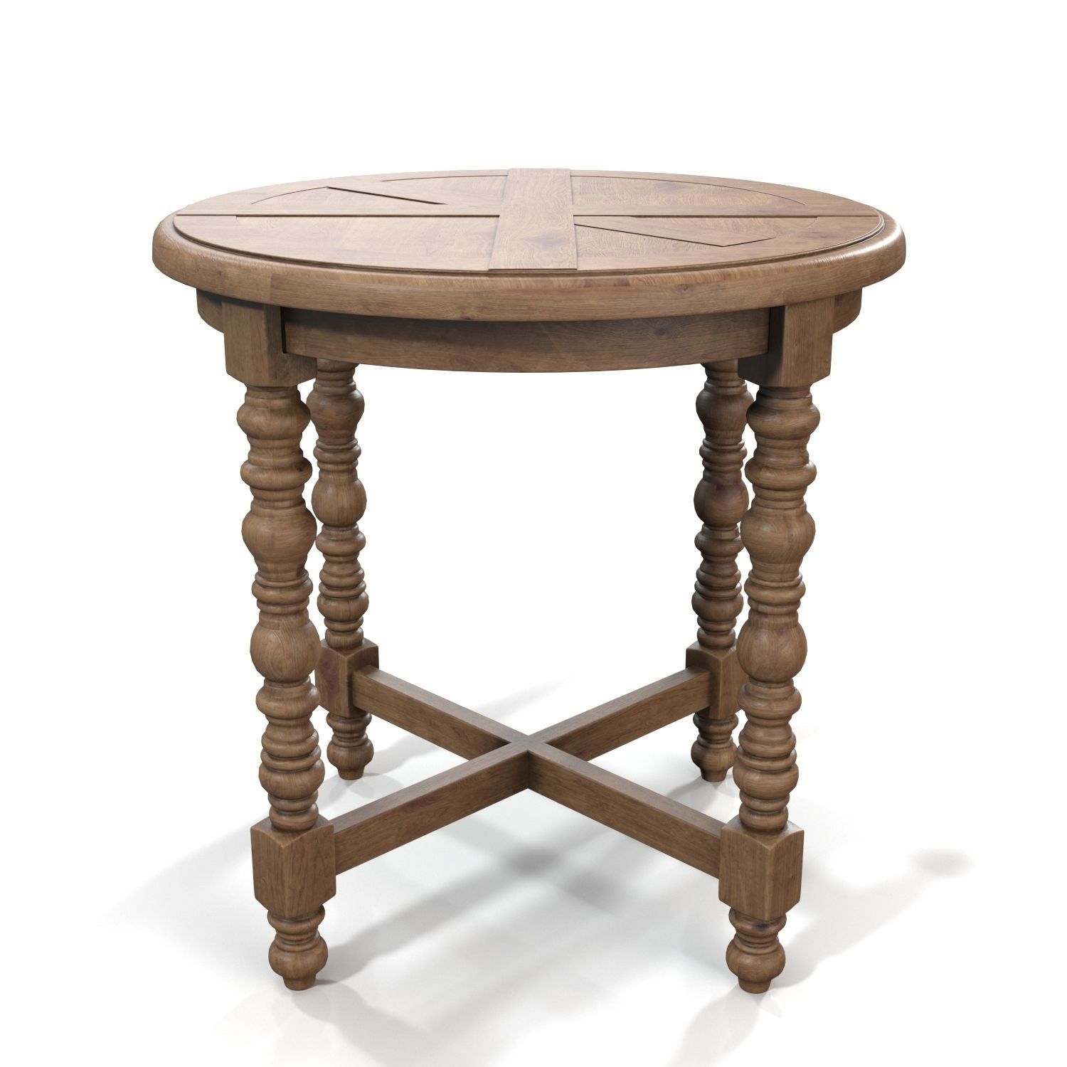Spindle Side Table 3D model_2