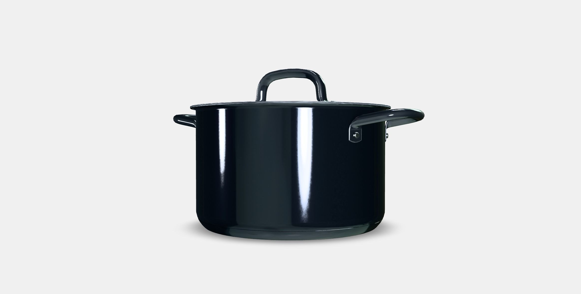 IKEA 365 Pot with lid Low-poly 3D model_4