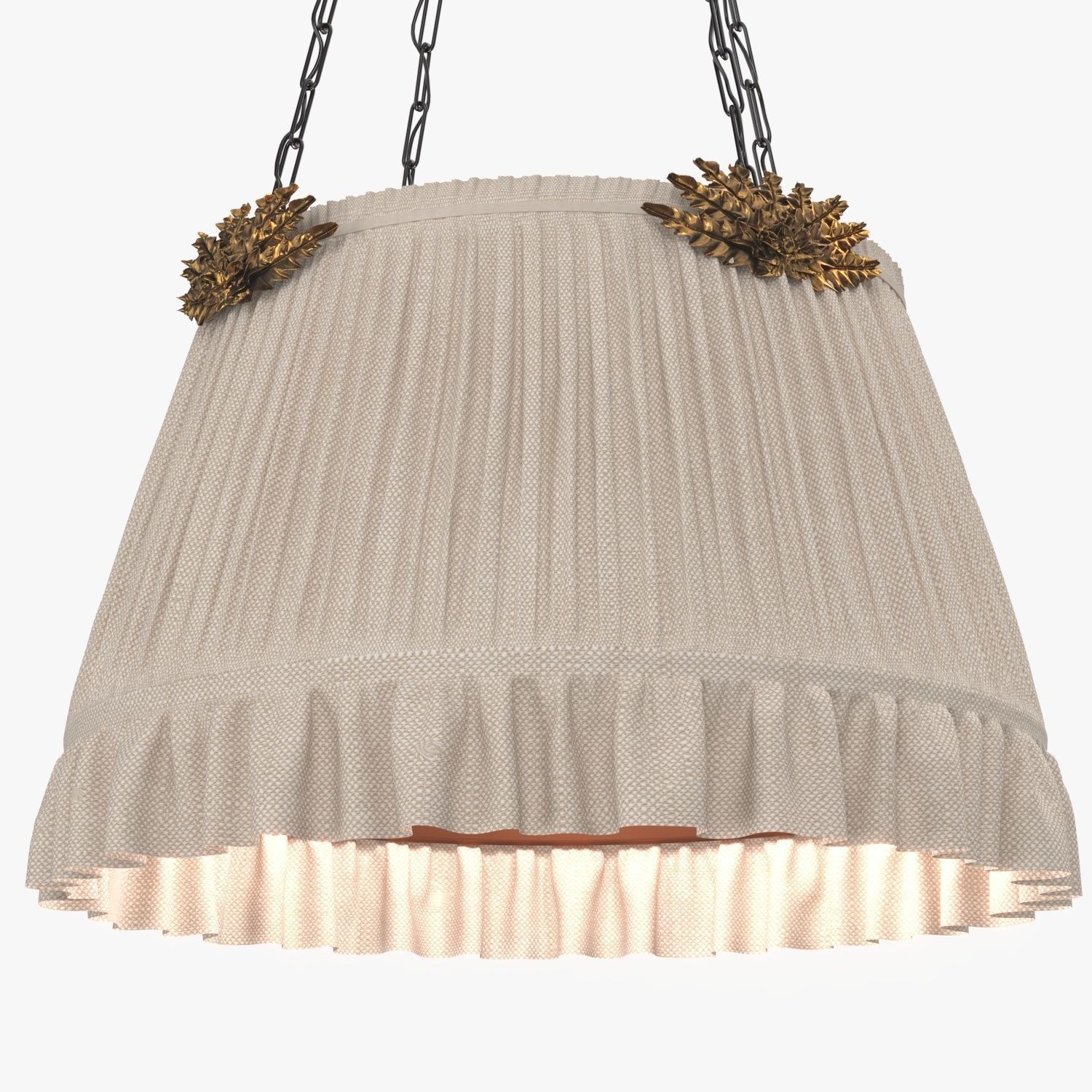 Vintage Bedroom Fabric Pendant 3D model_3