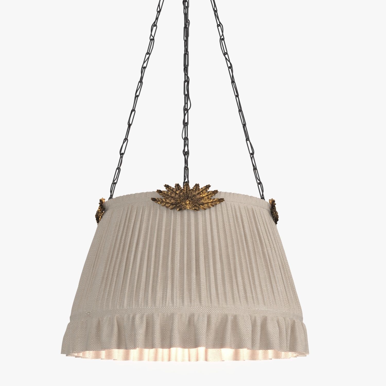 Vintage Bedroom Fabric Pendant 3D model_4