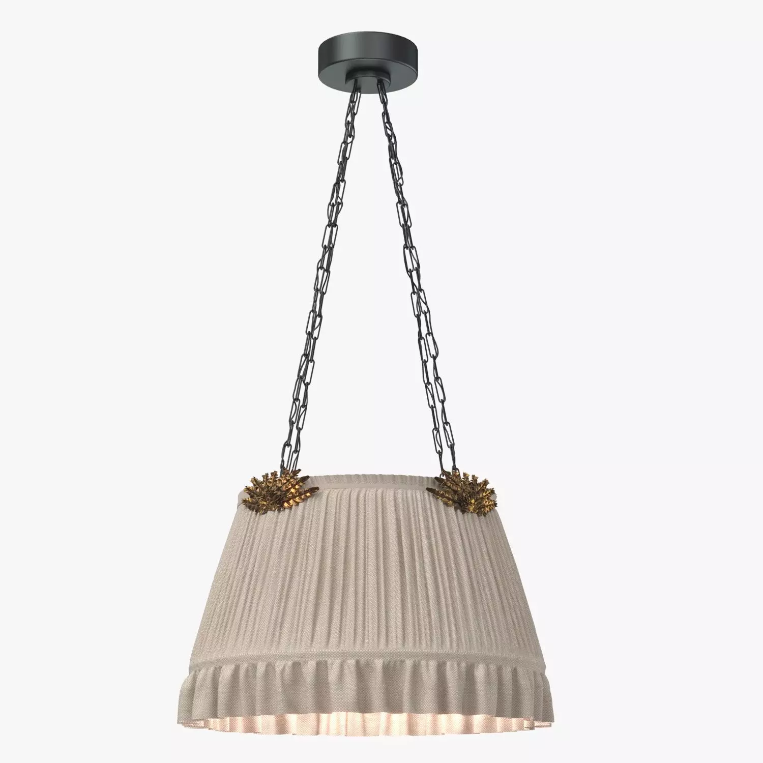 Vintage Bedroom Fabric Pendant 3D model_0