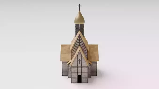 Slavic Church Low-poly 3D model