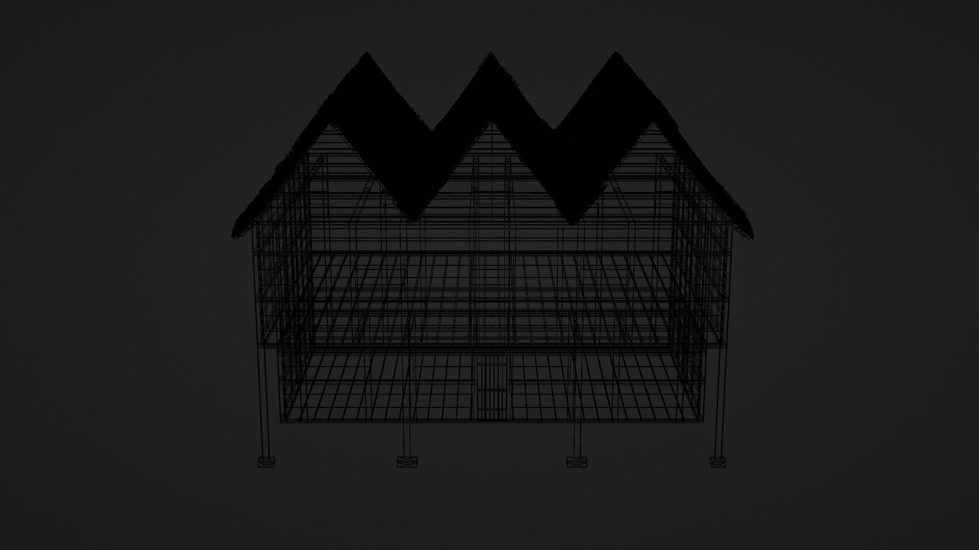 Medieval Tavern Low-poly 3D model_9