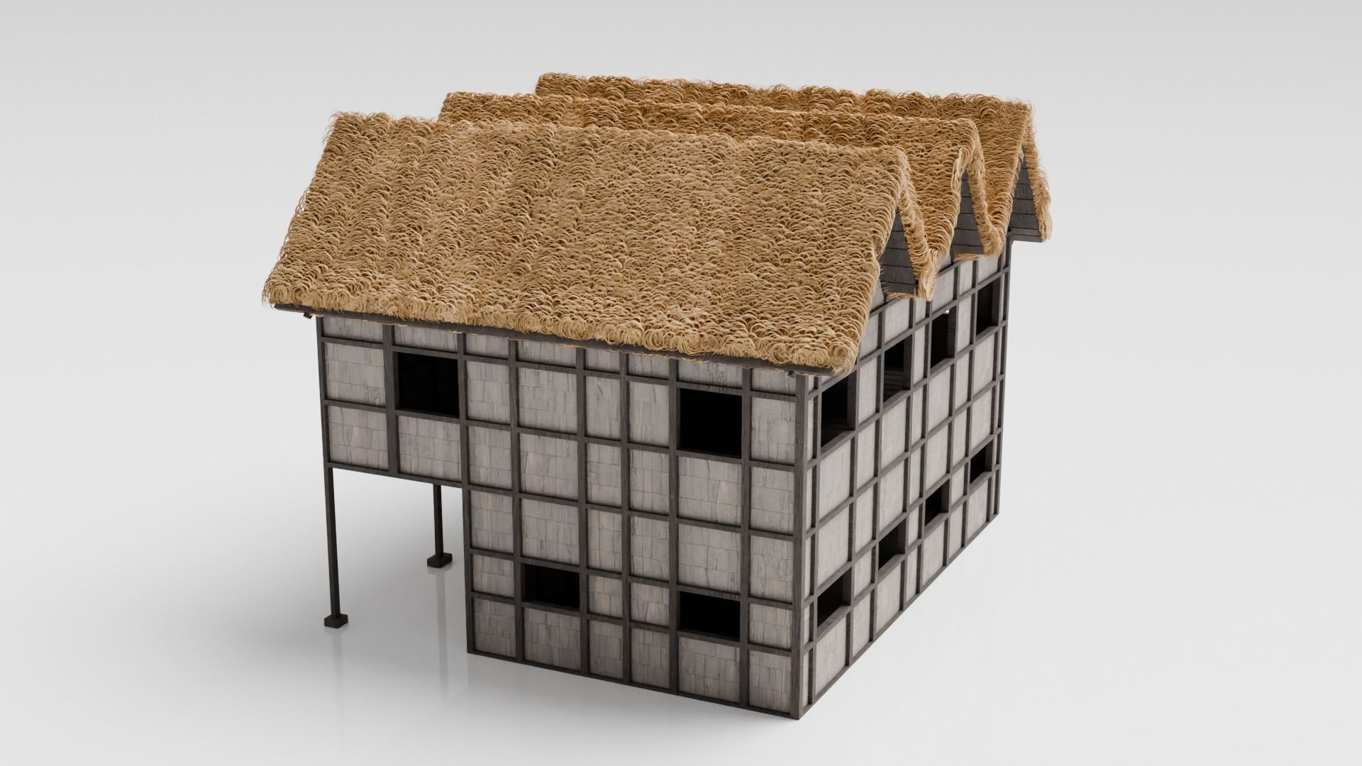 Medieval Tavern Low-poly 3D model_4