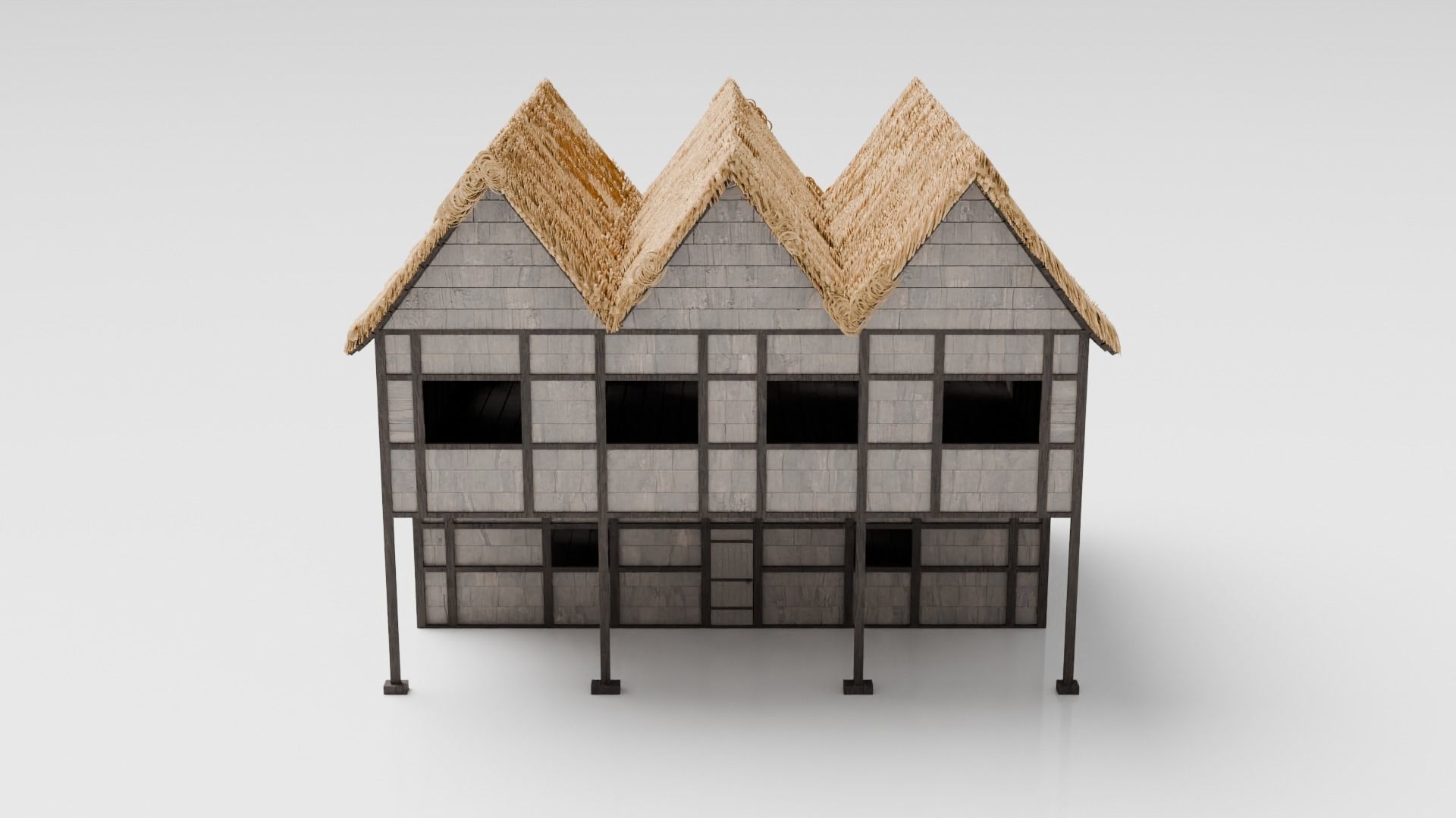 Medieval Tavern Low-poly 3D model_1