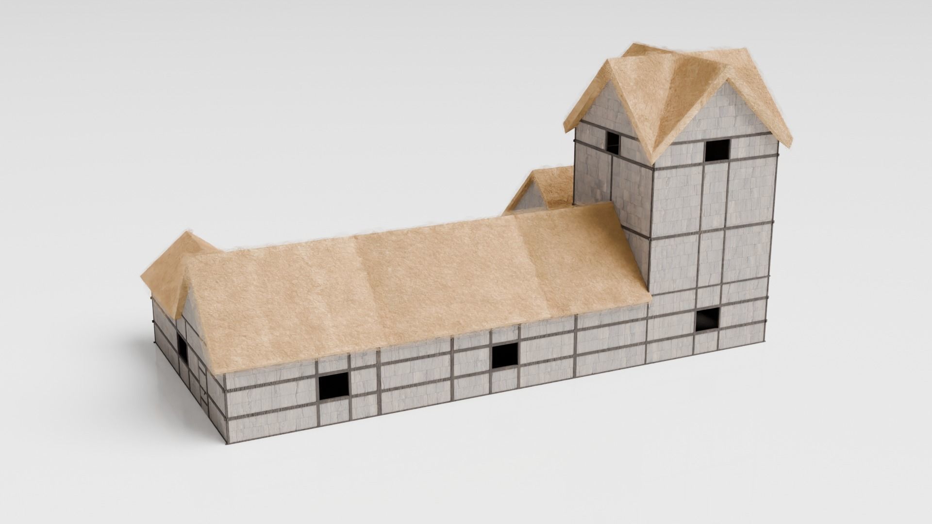 Medieval Inn Low-poly 3D model_5
