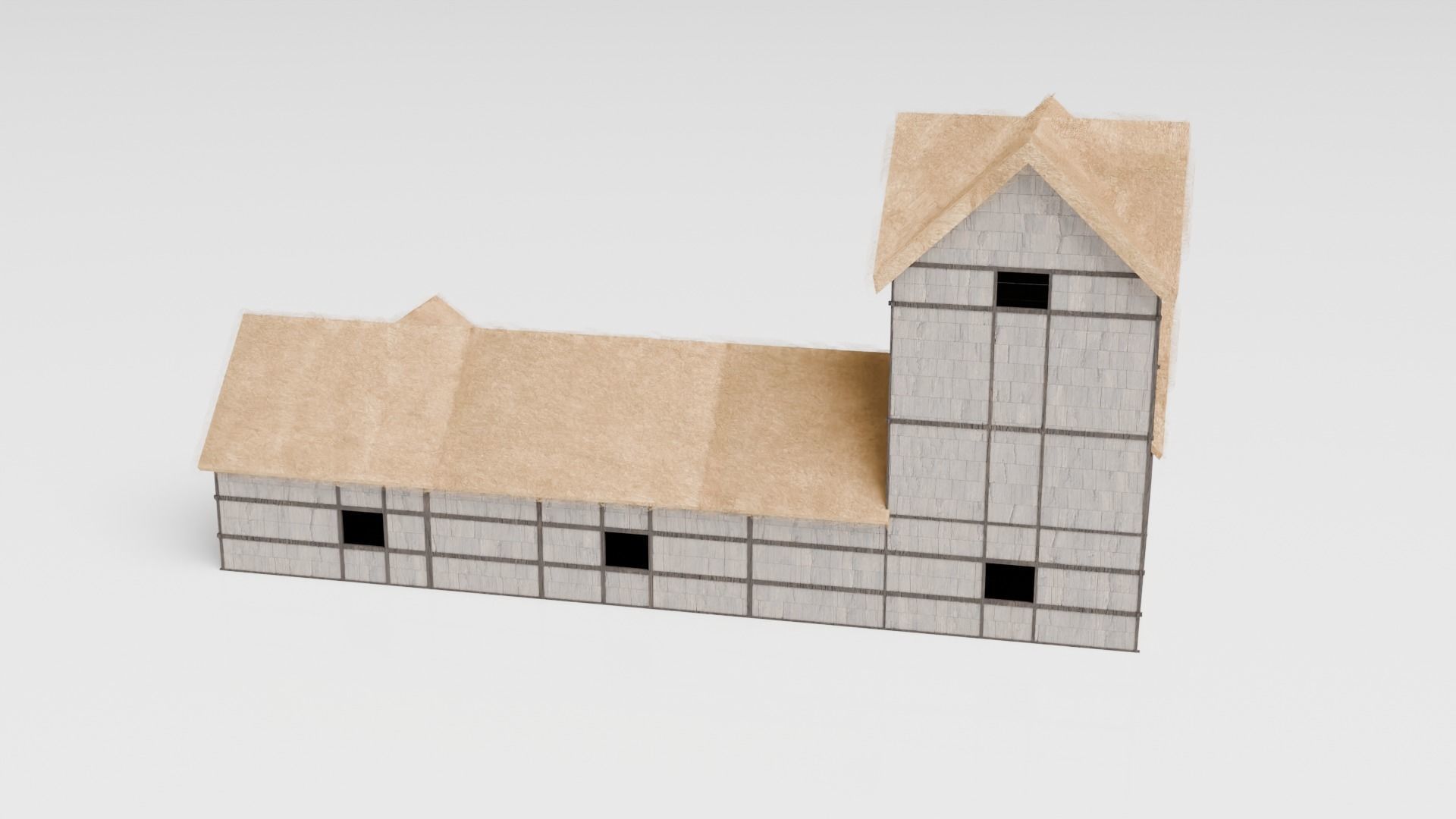 Medieval Inn Low-poly 3D model_6