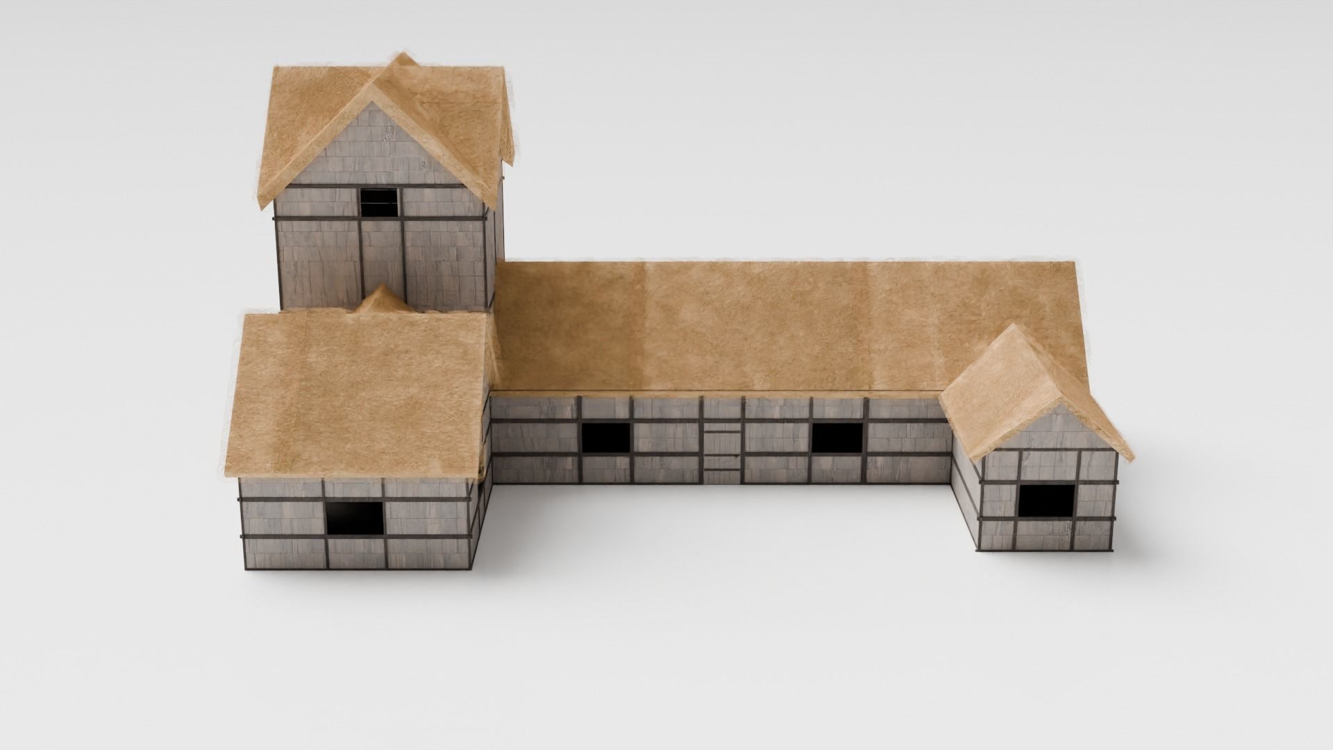 Medieval Inn Low-poly 3D model_1