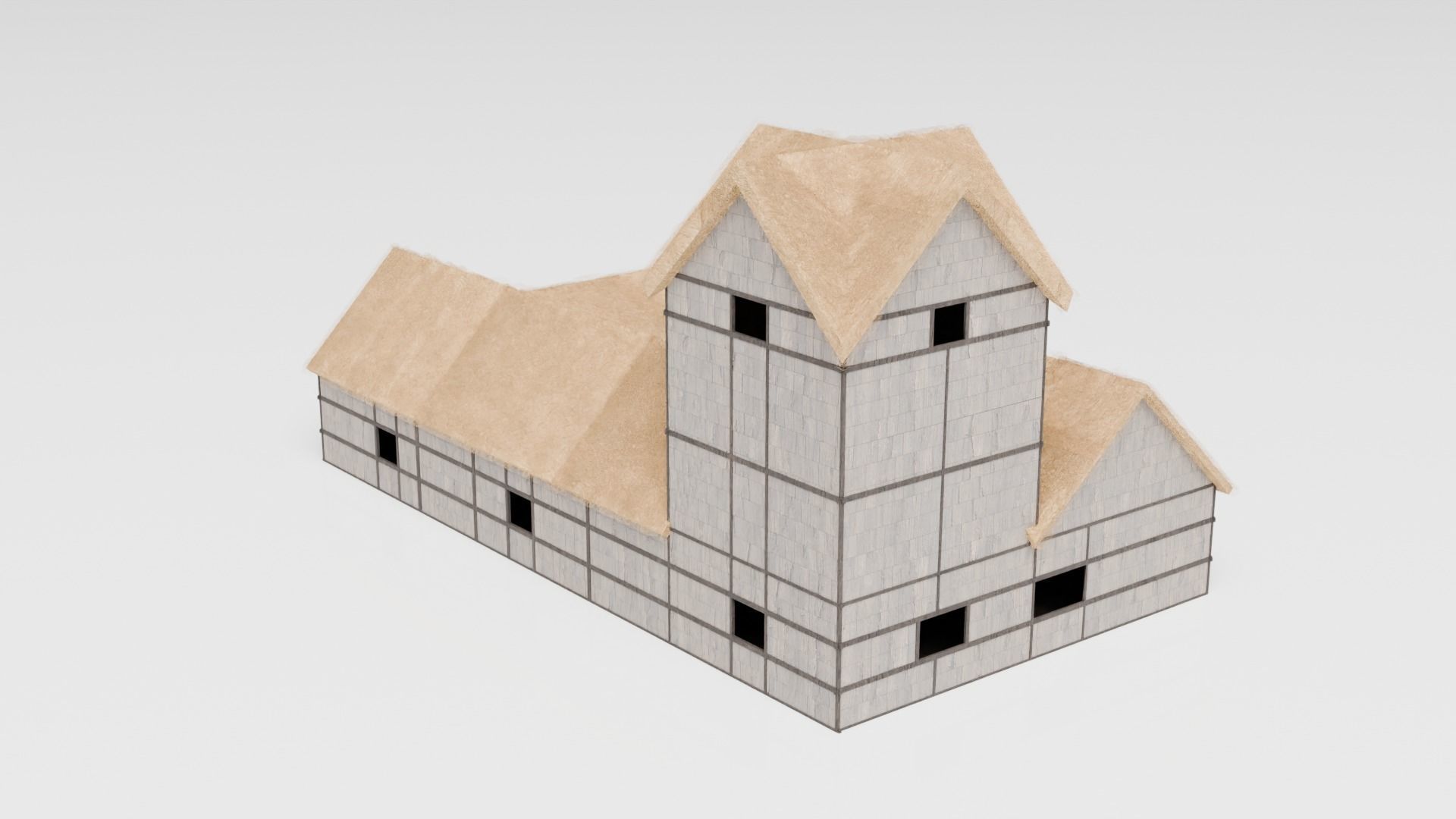 Medieval Inn Low-poly 3D model_7