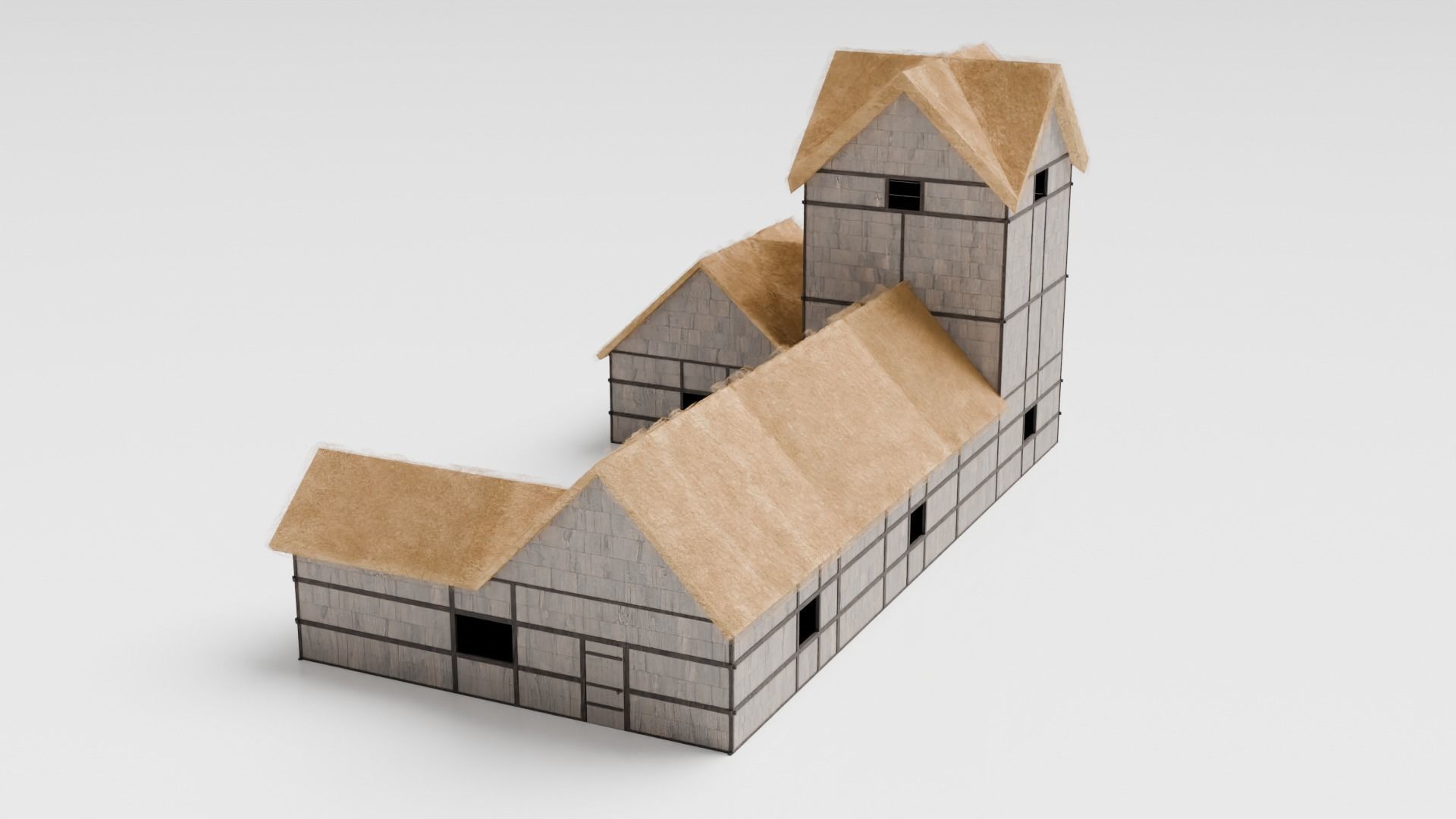 Medieval Inn Low-poly 3D model_4