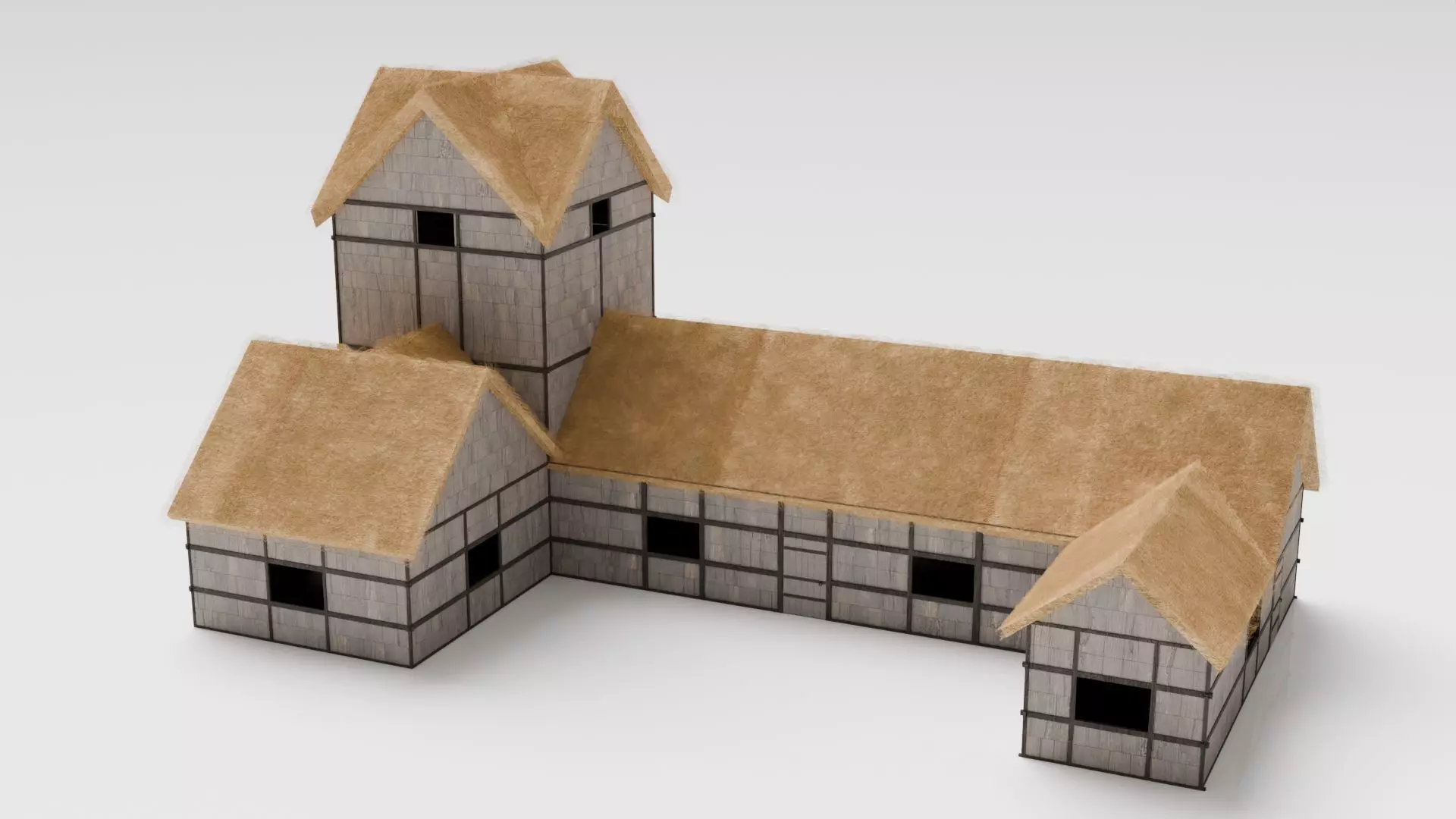 Medieval Inn Low-poly 3D model_0