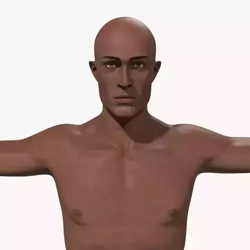 Realistic Black Male - Rigged Low-poly 3D model