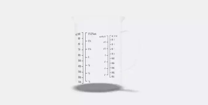 VARDAGEN Measuring jug Low-poly 3D model