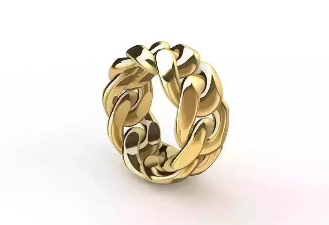 custom heavy 10mm miami cuban ring band US 4