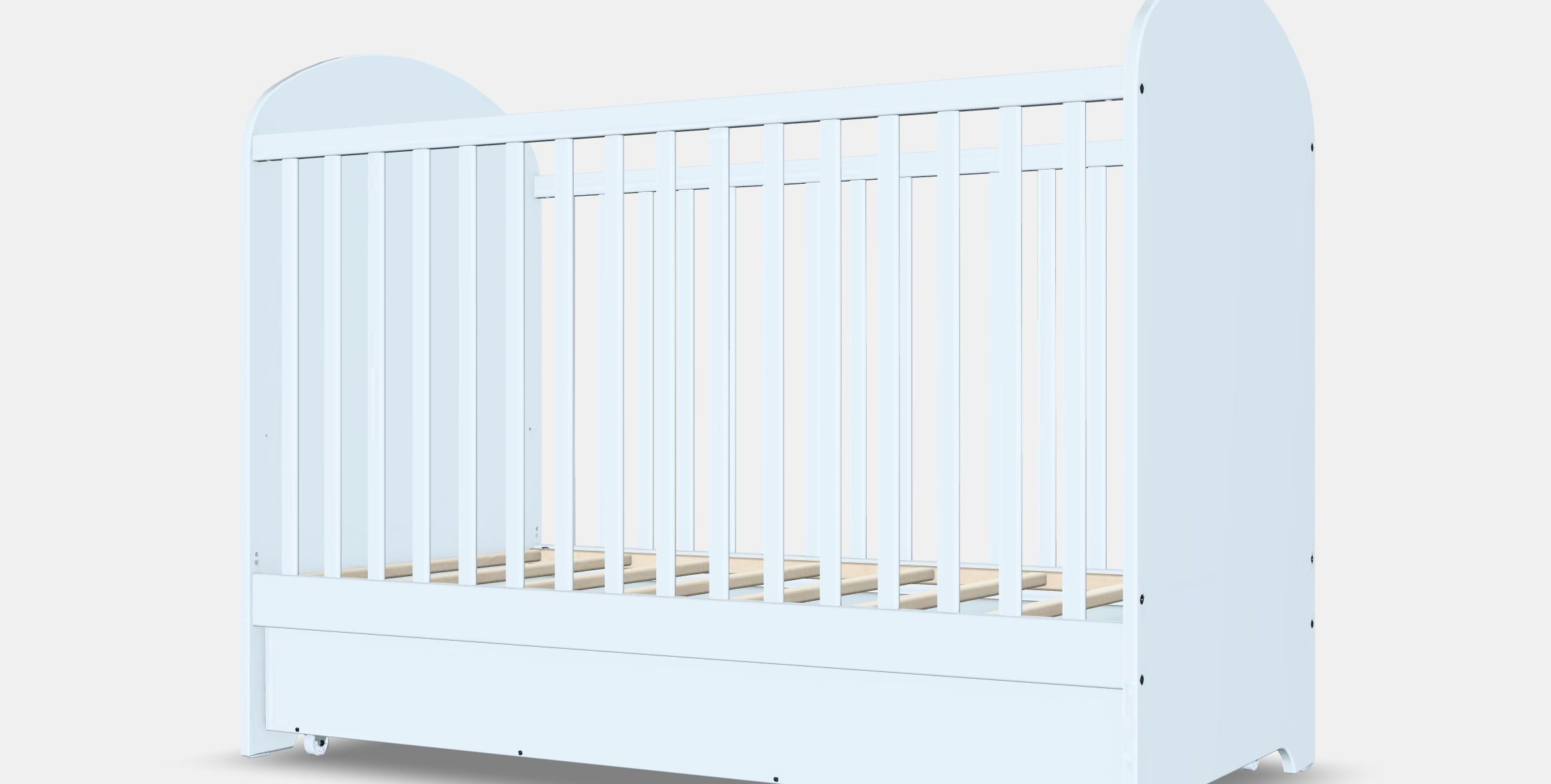 GONATT Cot with drawer Low-poly 3D model_5