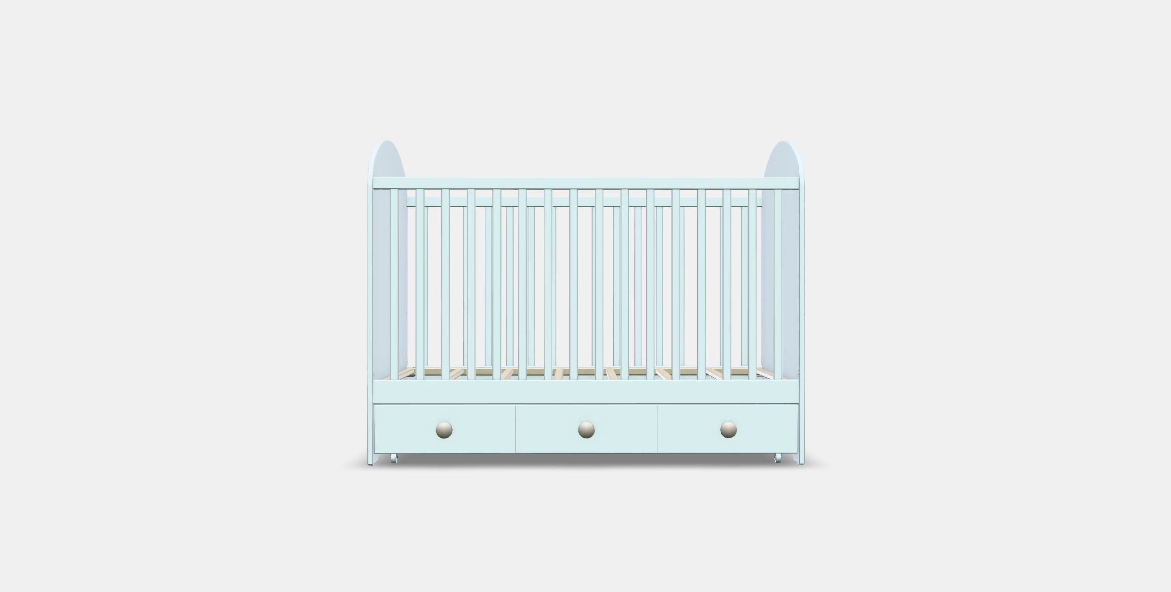 GONATT Cot with drawer Low-poly 3D model_10