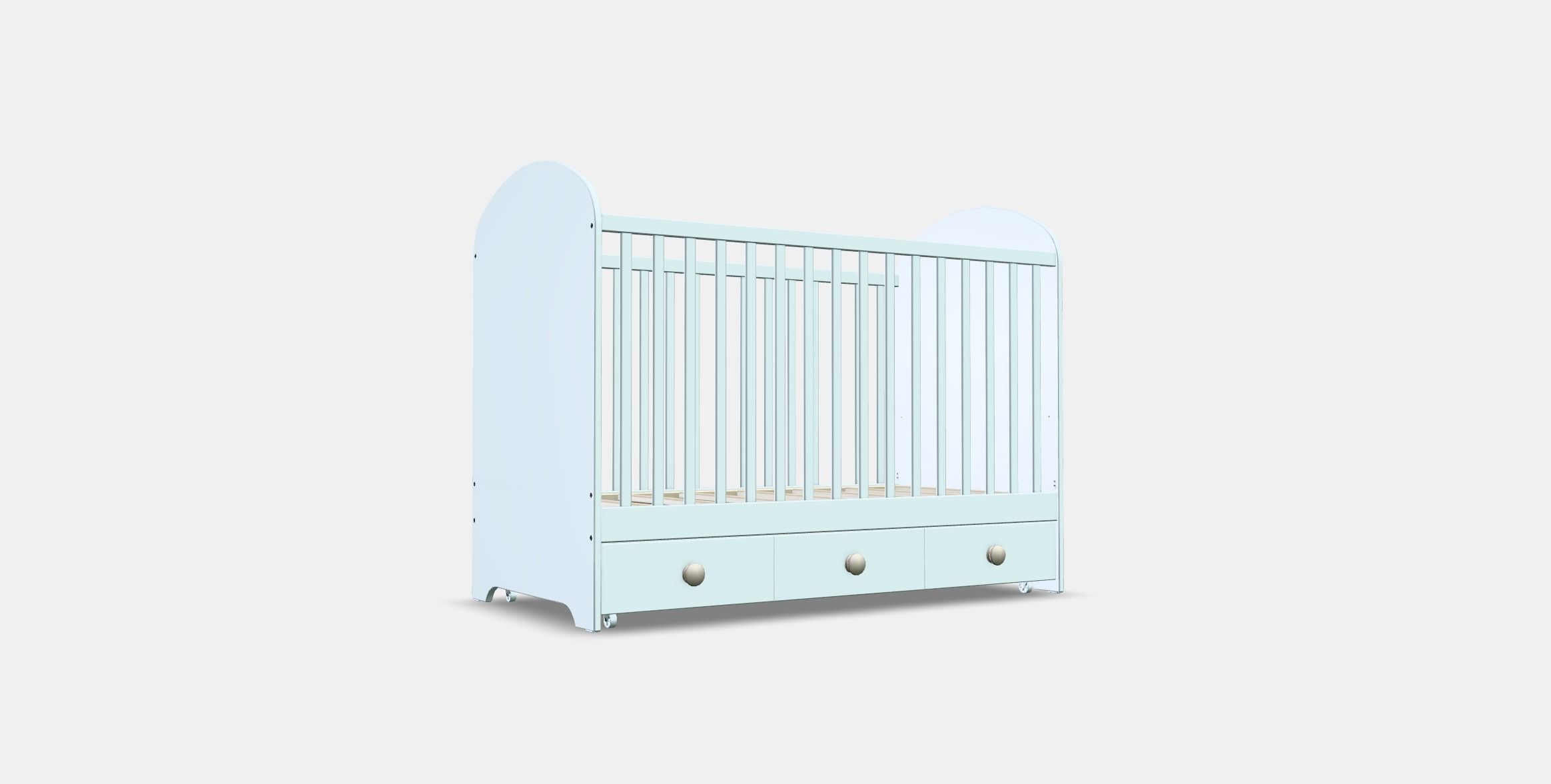 GONATT Cot with drawer Low-poly 3D model_2