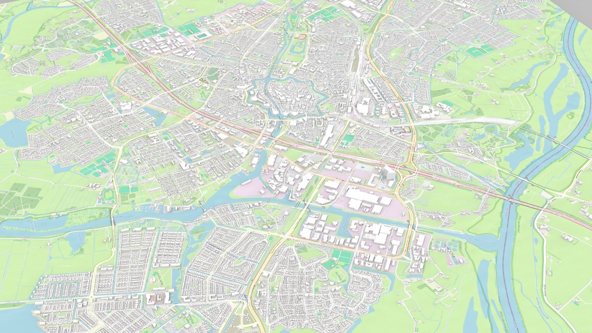 Cityscape Zwolle Netherlands 3D model_3