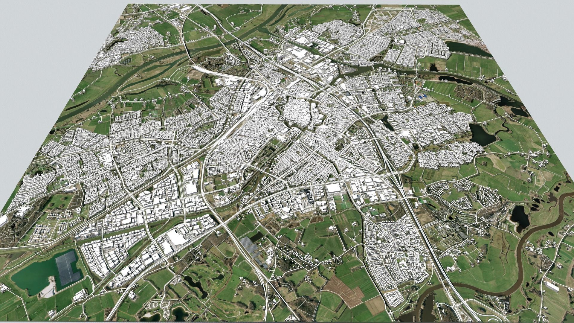 Cityscape Zwolle Netherlands 3D model_4