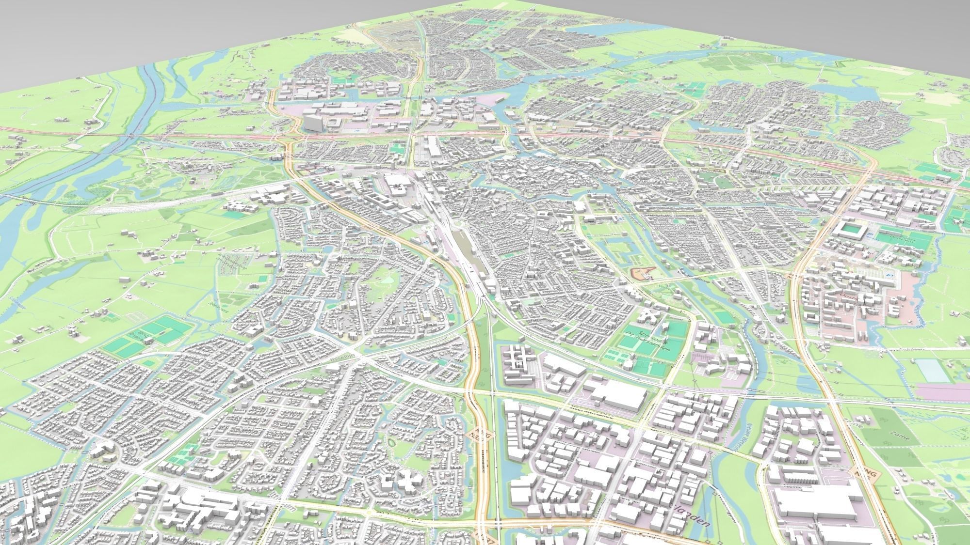 Cityscape Zwolle Netherlands 3D model_7