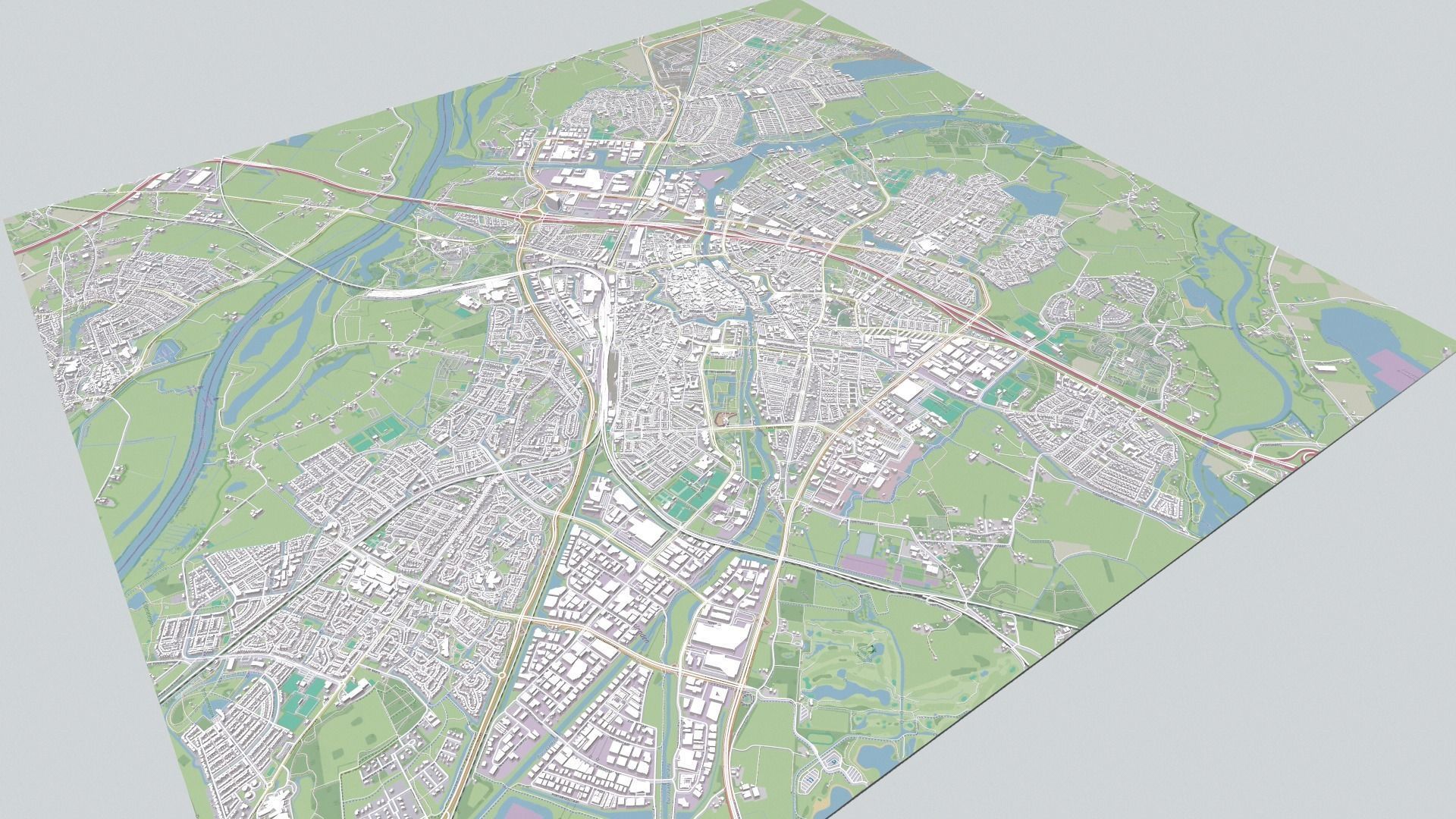 Cityscape Zwolle Netherlands 3D model_11