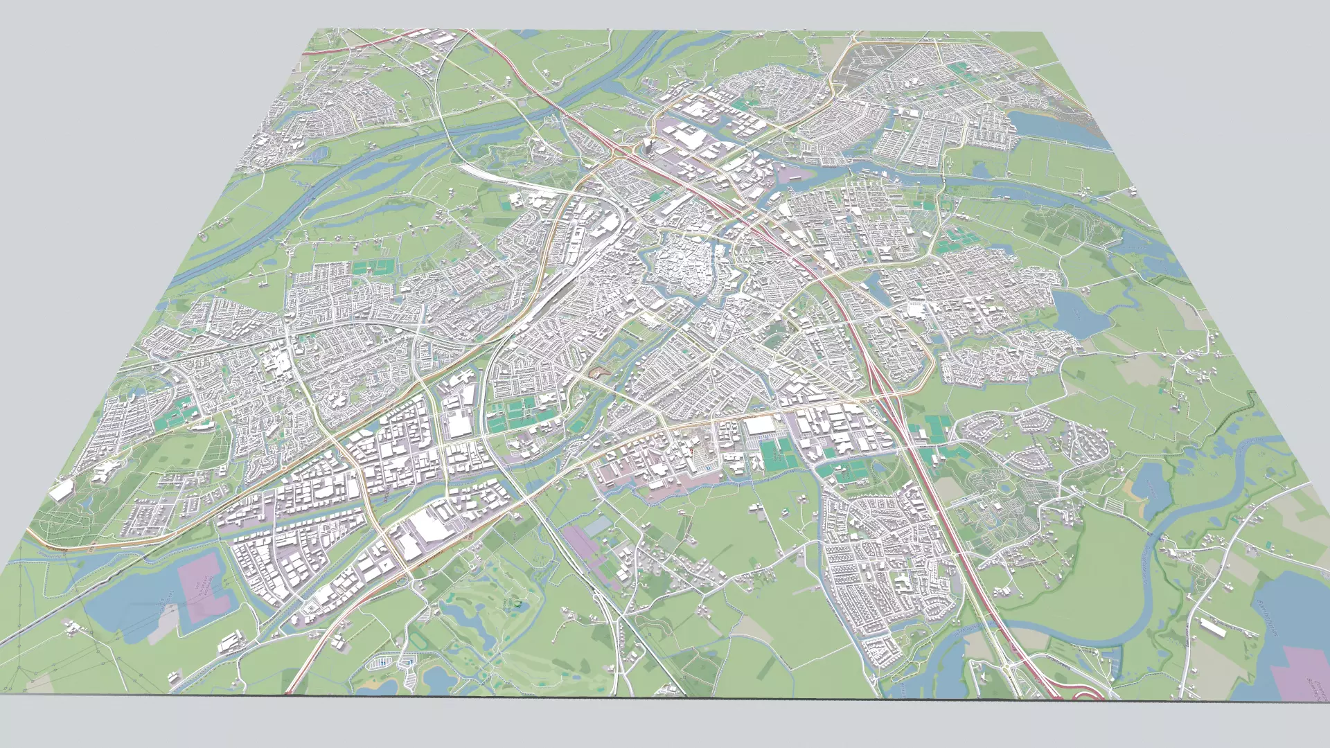 Cityscape Zwolle Netherlands 3D model_0