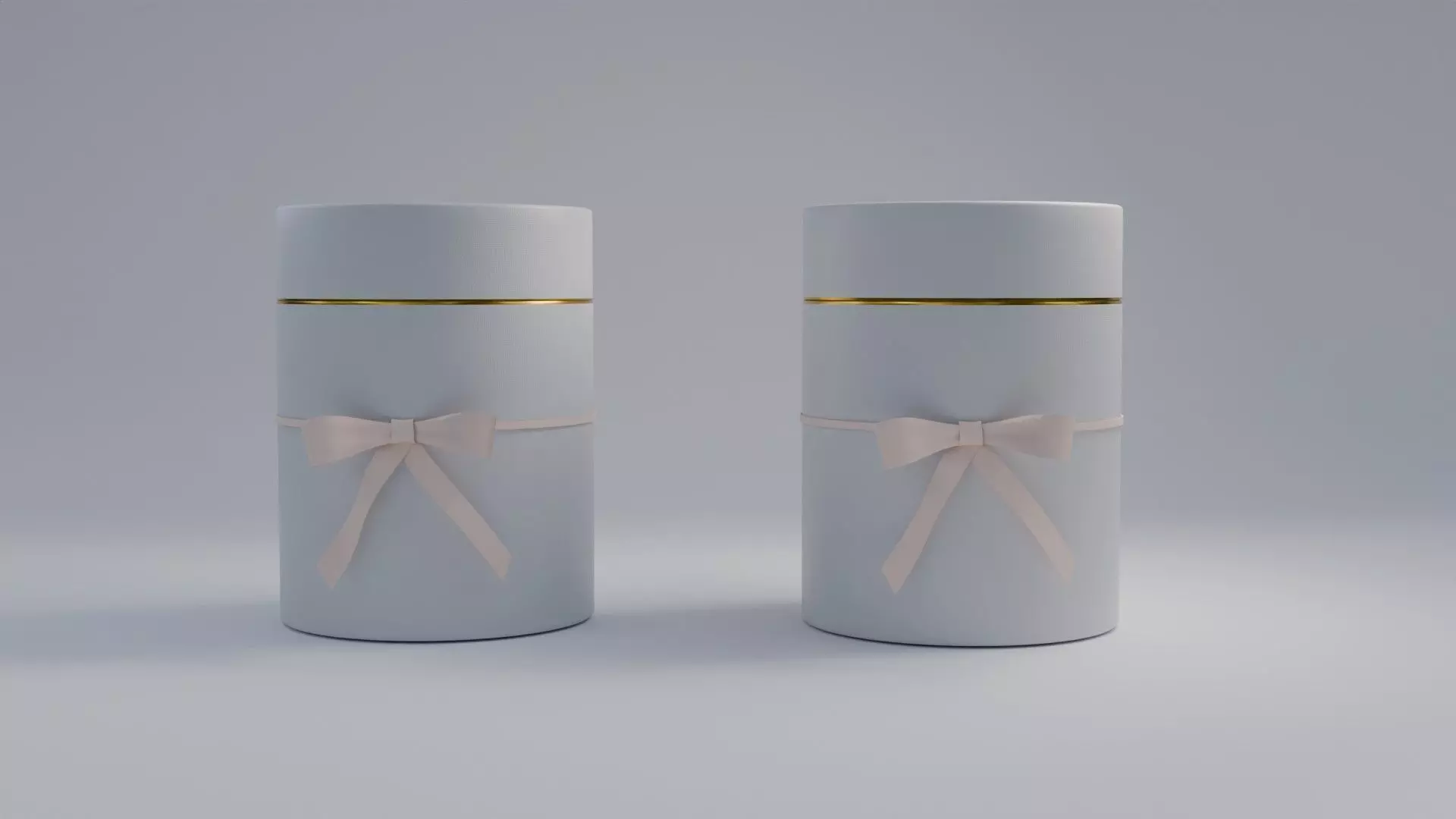 Gift Box Cylinder shape with Ribbon Low-poly 3D model