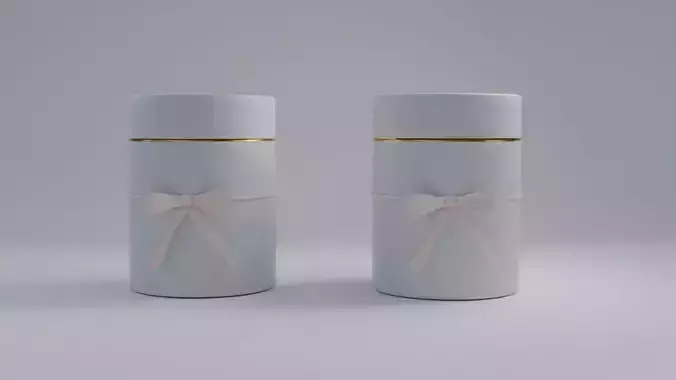Gift Box Cylinder shape with Ribbon