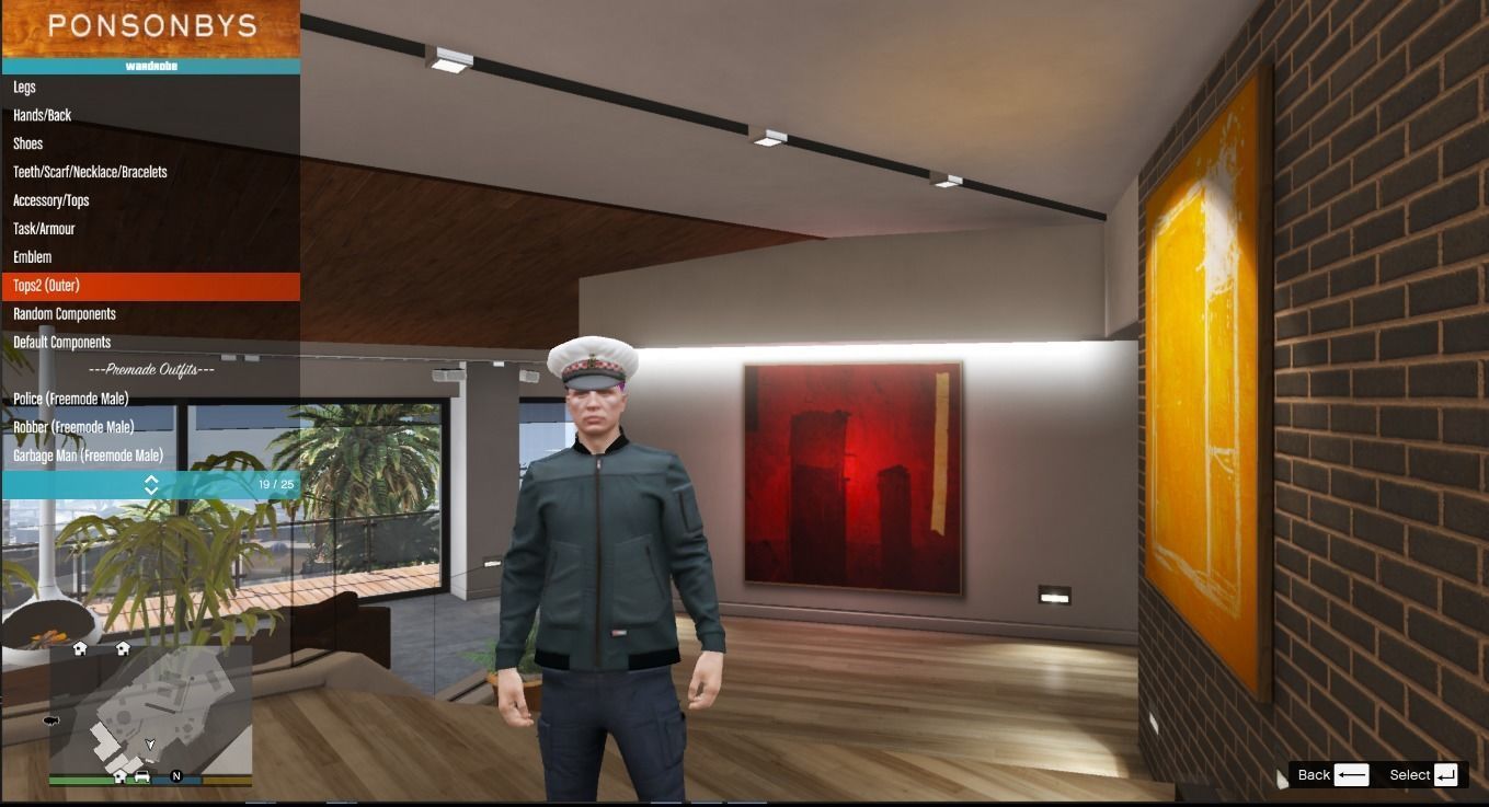 Leader Fleece Innenjacke uniform Outfit for GTA fivem 3D model  Low-poly 3D model_9