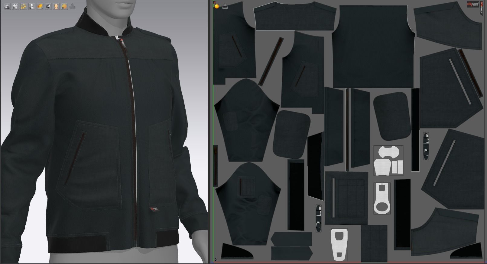 Leader Fleece Innenjacke uniform Outfit for GTA fivem 3D model  Low-poly 3D model_4