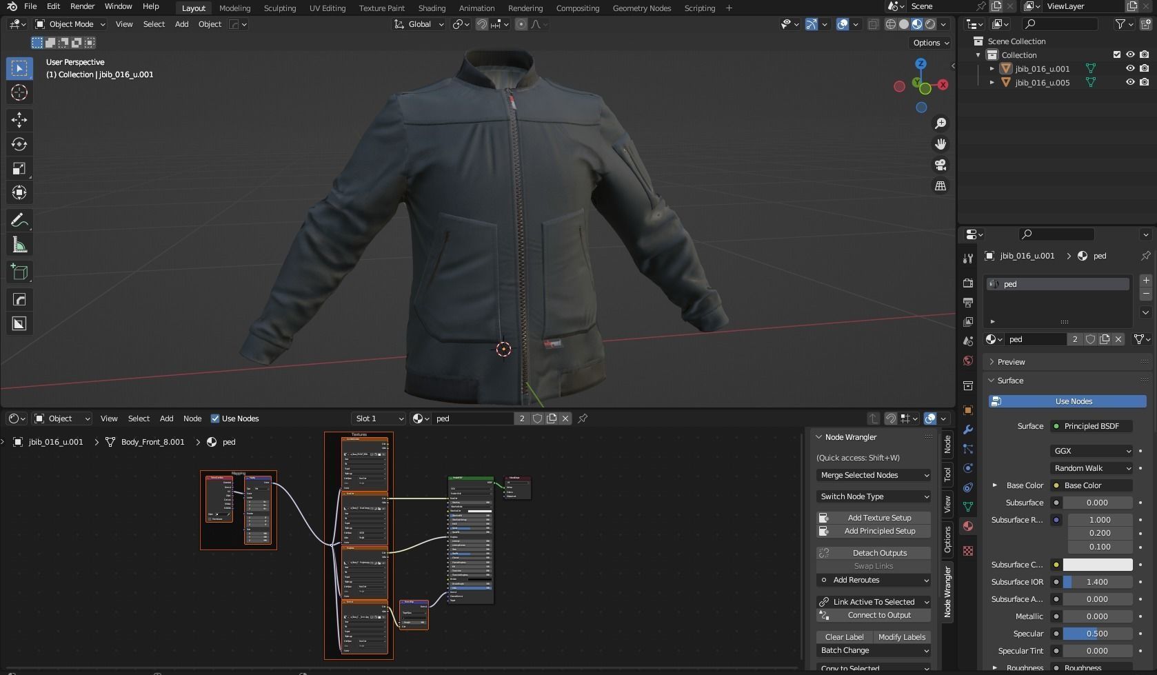 Leader Fleece Innenjacke uniform Outfit for GTA fivem 3D model  Low-poly 3D model_8