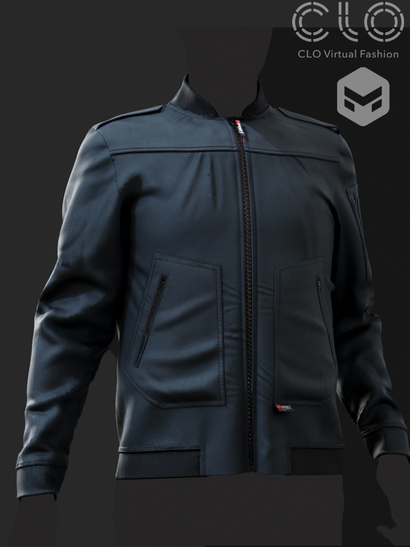 Leader Fleece Innenjacke uniform Outfit for GTA fivem 3D model  Low-poly 3D model_7