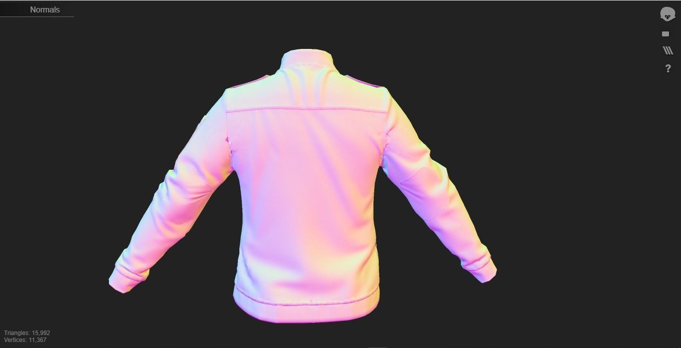 Leader Fleece Innenjacke uniform Outfit for GTA fivem 3D model  Low-poly 3D model_17