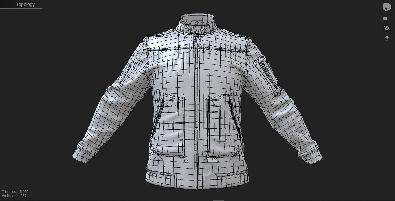 Leader Fleece Innenjacke uniform Outfit for GTA fivem 3D model  Low-poly 3D model_16