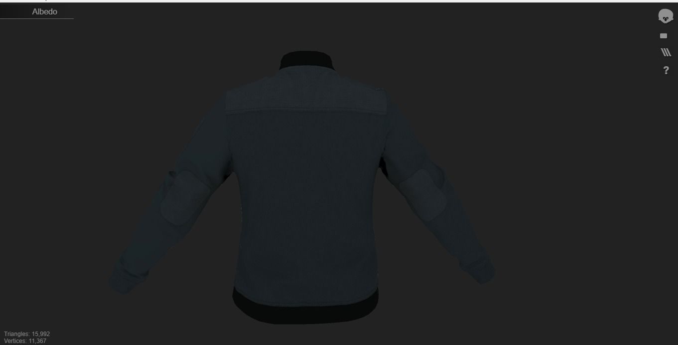Leader Fleece Innenjacke uniform Outfit for GTA fivem 3D model  Low-poly 3D model_19