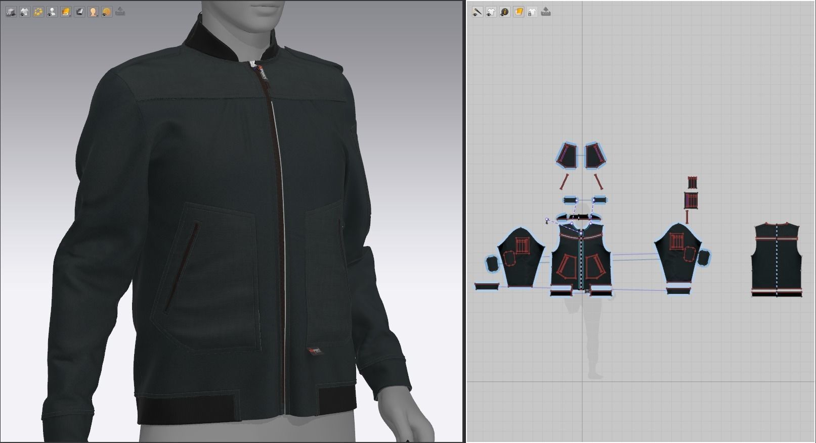 Leader Fleece Innenjacke uniform Outfit for GTA fivem 3D model  Low-poly 3D model_5