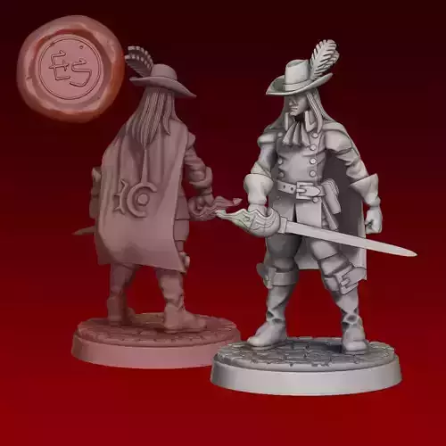 Red Mage - FF - 32mm Miniature 3D print model