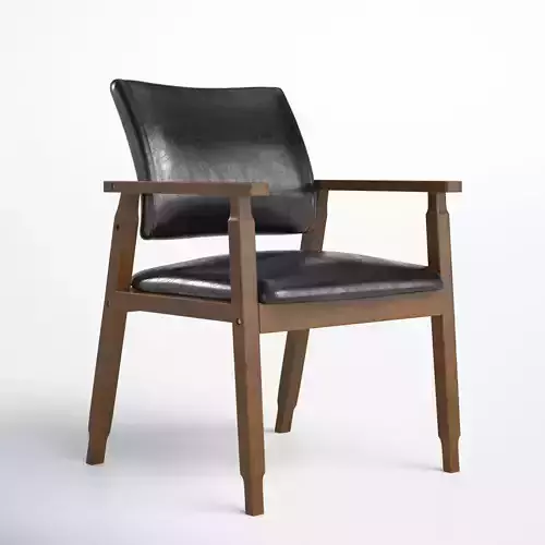 Dining Side Chair with Faux Leather Seat