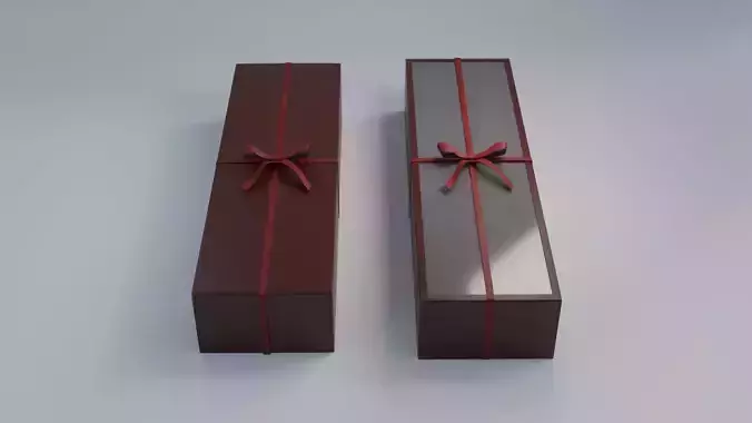 Gift Box Rectangle shape with Ribbon