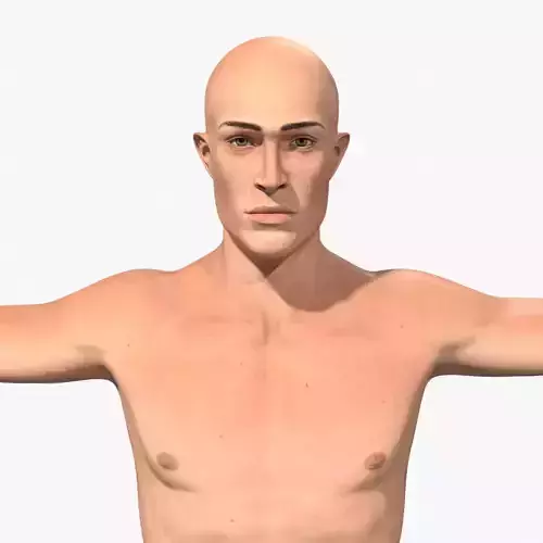 Realistic White Male - Rigged Low-poly 3D model