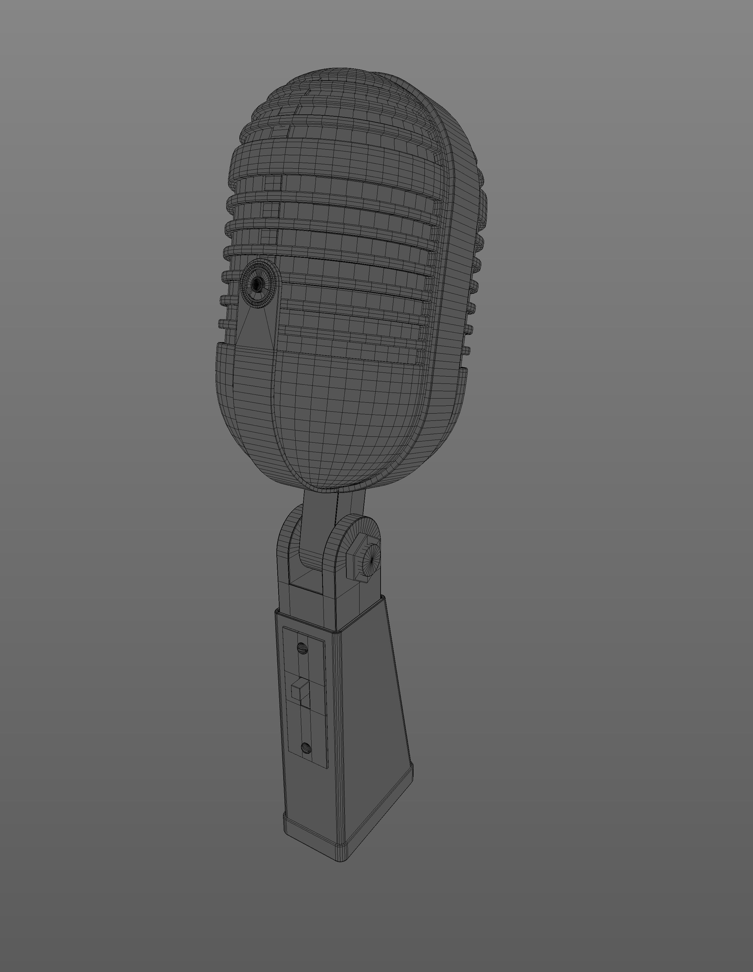 Vintage Microphone 3D model_5