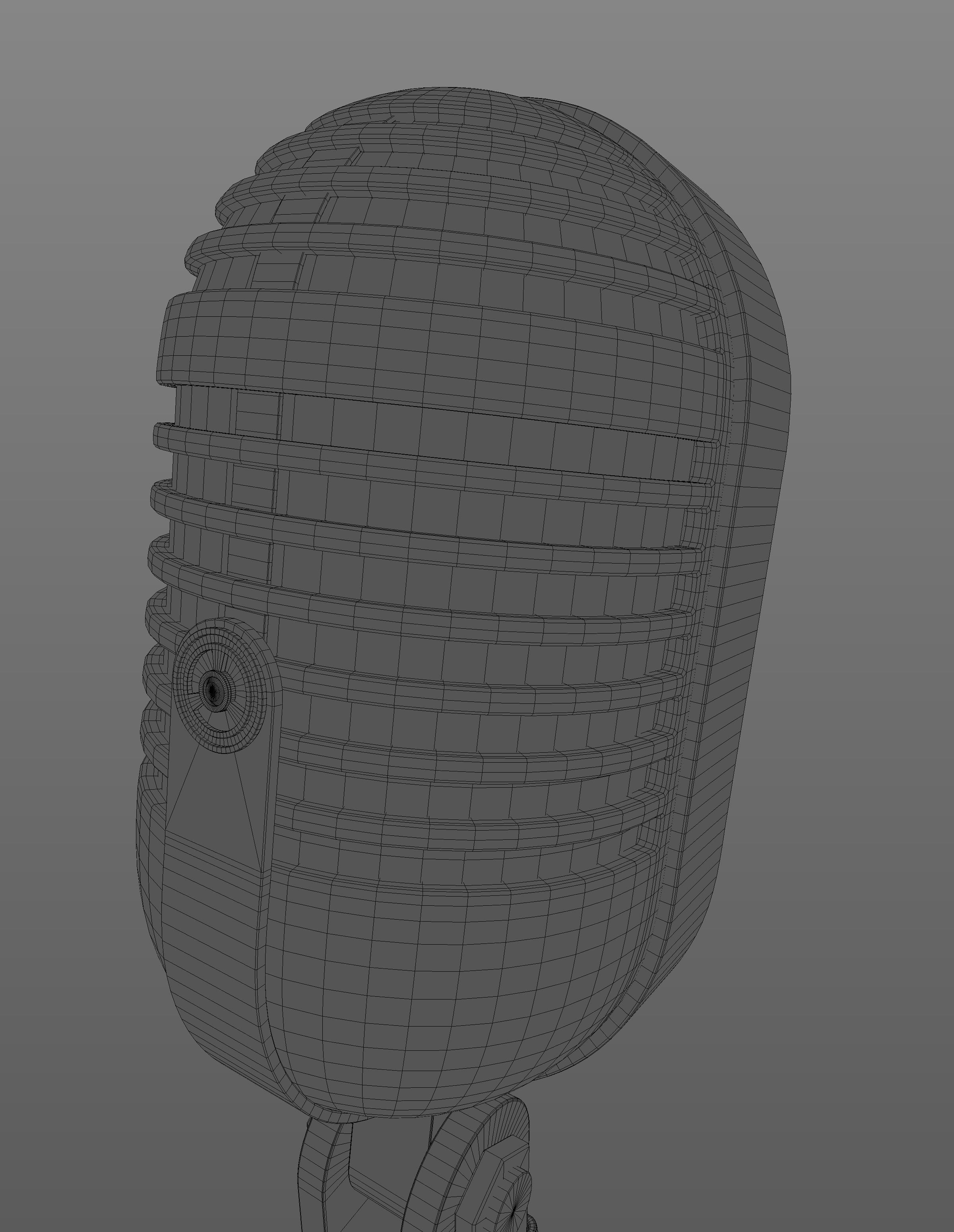 Vintage Microphone 3D model_6