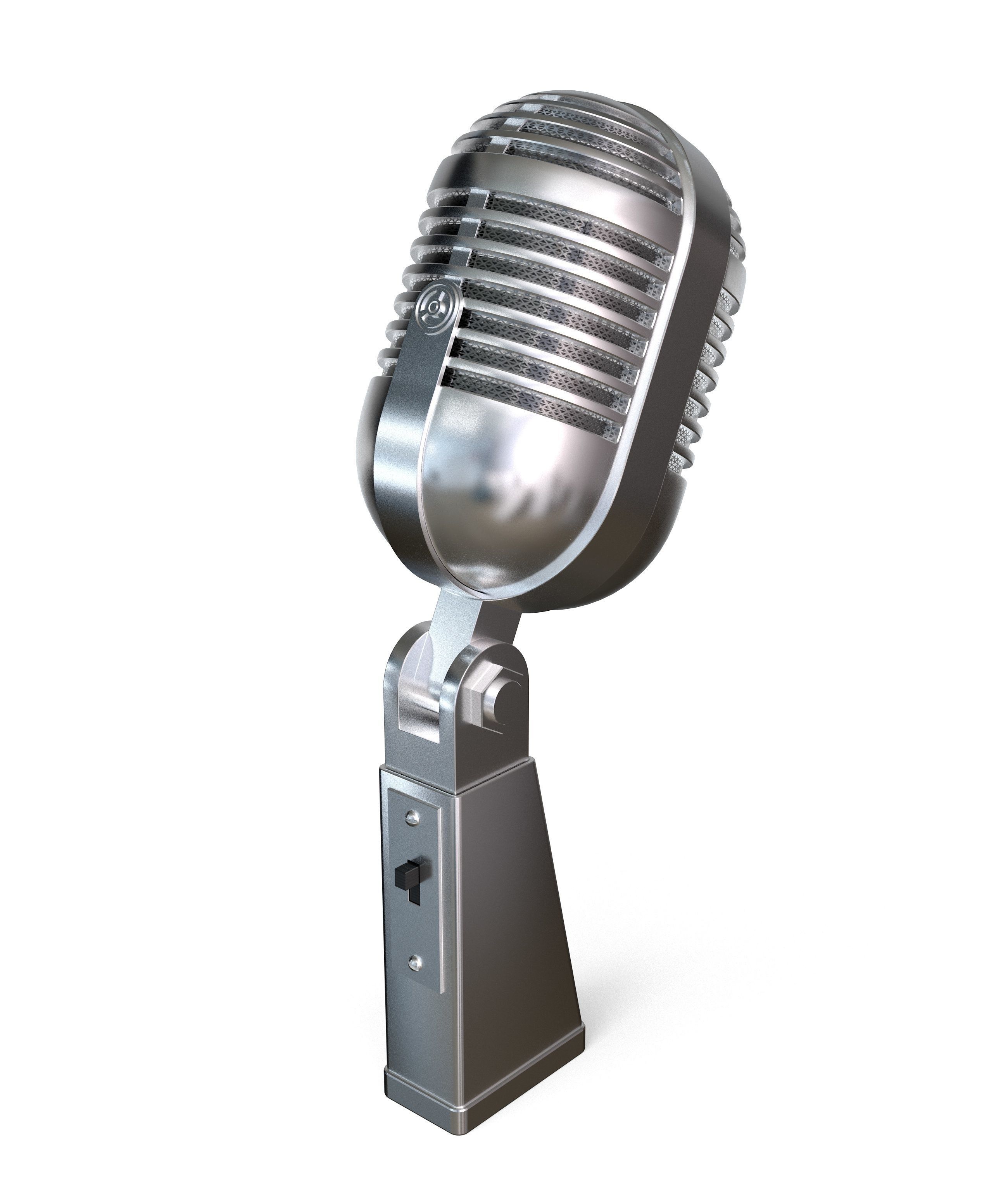 Vintage Microphone 3D model_3