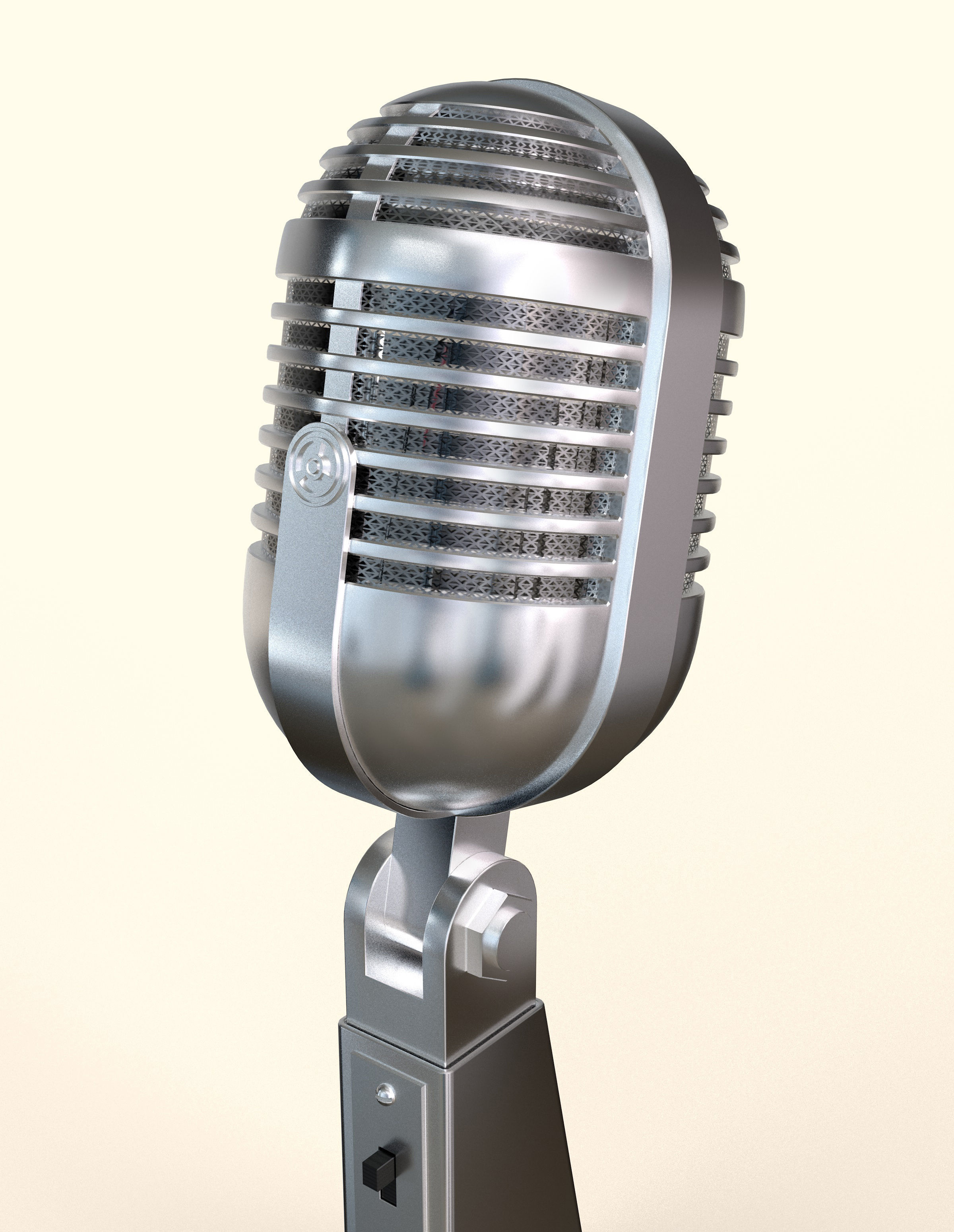 Vintage Microphone 3D model_2