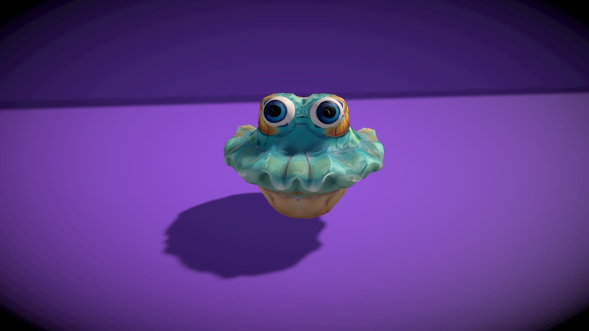 Cartoon SeaShell Low-poly 3D model_2