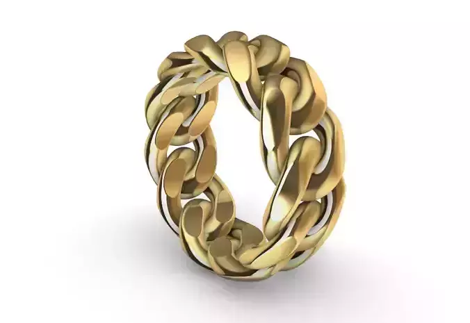 custom heavy 10mm miami cuban ring band US 11